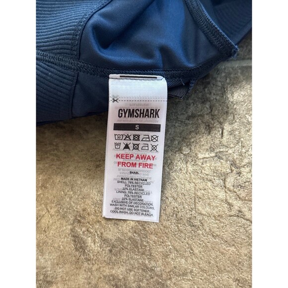 Gymshark Longline Sports Bra Navy Size Small - Picture 7 of 9